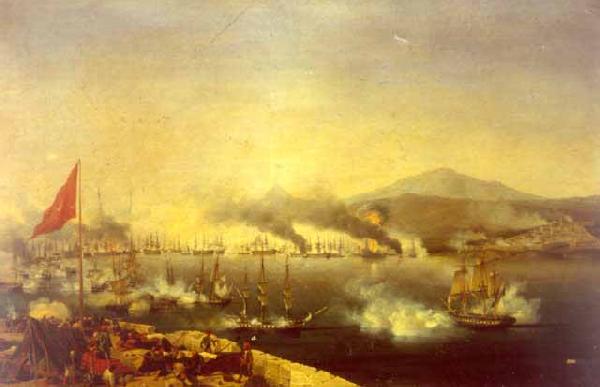 Ambroise-Louis Garneray The Naval Battle of Navarino Sweden oil painting art